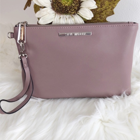 Steve Madden Handbags - Steve Madden large mauve brown clutch